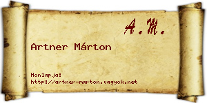 Artner Márton névjegykártya